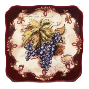 Certified International Vintners Journal Multi-Colored 12.5 in. Ceramic Square Platter