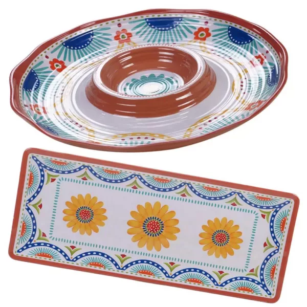 Certified International Vera Cruz 2-Piece Melamine Hostess Set