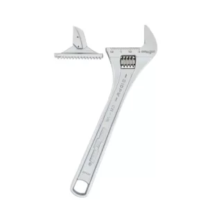 Channellock Reversible Jaw 8 in. Chrome Adjustable/Pipe Wrench