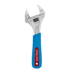 Channellock Slim Jaw WideAzz 8 in. Adjustable Wrench with Code Blue Comfort Grip