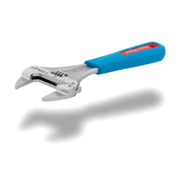 Channellock Slim Jaw WideAzz 8 in. Adjustable Wrench with Code Blue Comfort Grip