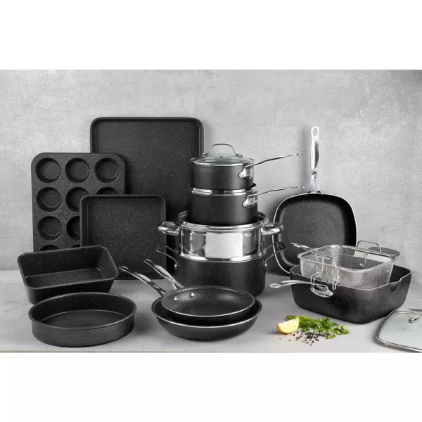 GRANITESTONE 20-Piece Aluminum Ultra-Durable Non-Stick Diamond Infused Cookware and Bakeware Set