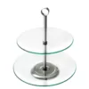 Chef Buddy 2-Tier Round Glass Buffet and Dessert Stand