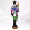 HOLIDYNAMICS HOLIDAY LIGHTING SOLUTIONS 44 in. Small Nutcracker Resin with Scepter Outdoor Christmas Decor