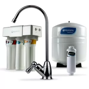 Aquasana OptimH2O Reverse Osmosis Claryum Under-Counter Water Filtration System with Chrome Finish Faucet