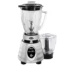 Oster Whirlwind Heritage Blend 48 oz. 1000 Plus 2 Speed Blender in Chrome with Food Processor and Glass Blender Jar