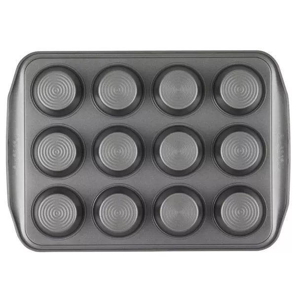 Circulon 12-Cup Gray Nonstick Bakeware Muffin Pan