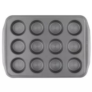 Circulon 12-Cup Gray Nonstick Bakeware Muffin Pan