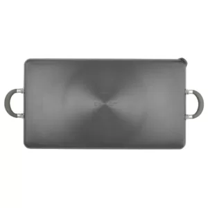 Circulon Elementum Hard-Anodized Nonstick Double Burner Griddle, 10-Inch x 18-Inch, Oyster Gray