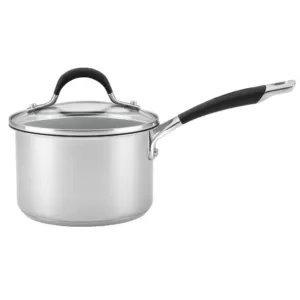 Circulon Momentum 2 qt. Stainless Steel Nonstick Sauce Pan with Glass Lid