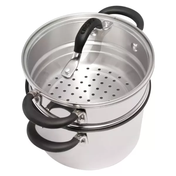 Circulon Momentum 3 qt. Stainless Steel Nonstick Sauce Pot with Glass Lid