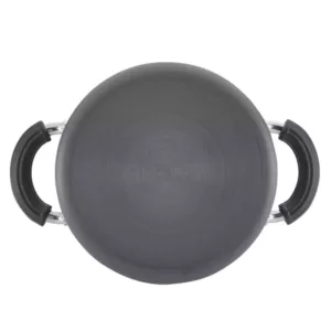 Circulon Promotional 3 qt. Hard-Anodized Aluminum Nonstick Sauce Pot in Black with Glass Lid