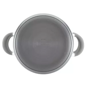 Circulon Elementum  5 Qt. Oyster Gray Hard-Anodized Nonstick Covered Multipot with Steamer Insert