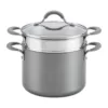 Circulon Elementum  5 Qt. Oyster Gray Hard-Anodized Nonstick Covered Multipot with Steamer Insert