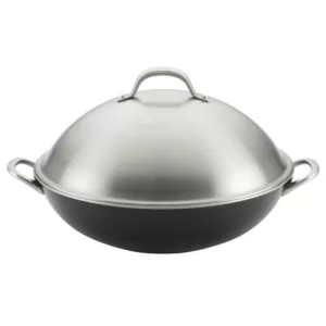 Circulon Ultimum Forged Aluminum Nonstick Covered Wok, 13.75 in., Black