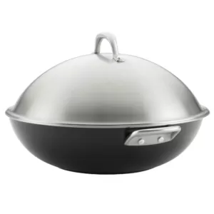 Circulon Ultimum Forged Aluminum Nonstick Covered Wok, 13.75 in., Black