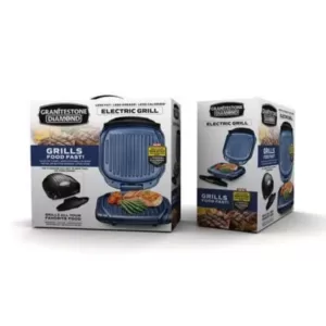 GRANITESTONE 72 sq. in. Classic Blue Ultra-Durable Non-Stick Diamond Infused Low Fat Grill