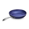 GRANITESTONE Classic Blue 12 in. Aluminum Ultra-Durable Non-Stick Diamond Infused Fry Pan