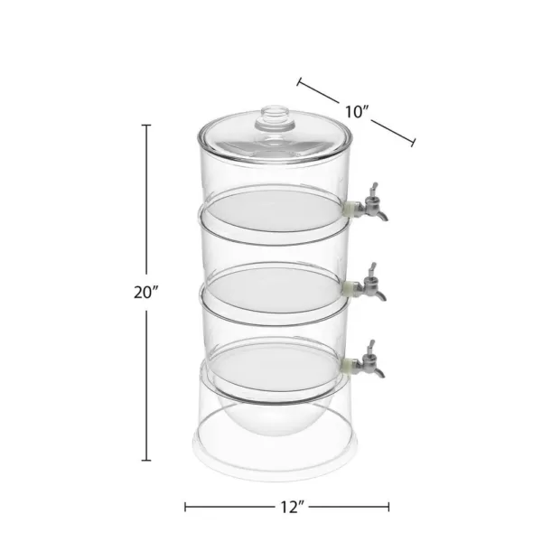 Classic Cuisine 2.6 Gal. BPA-Free Plastic 3-Tier Beverage Dispenser