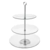 Classic Cuisine 3-Tier Round Tempered Glass Dessert Tray (5 Per Case)