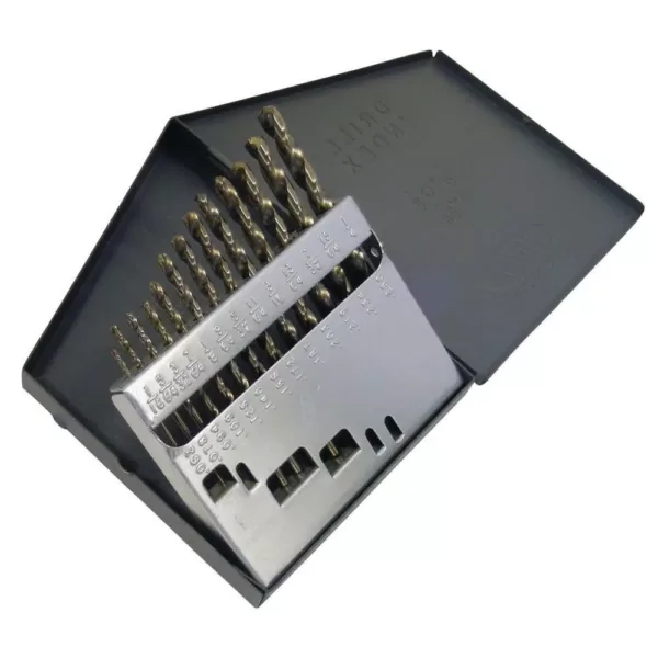 CLE-LINE 1802 Cobalt Heavy-Duty 135-degree Split Point 1/16 in. - 1/4 in. x 64 Bit Set (13-Piece)