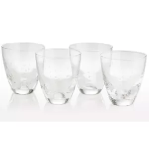 Abigails Rain Drop 8 oz. Clear Double Old-Fashioned (Set of 4)