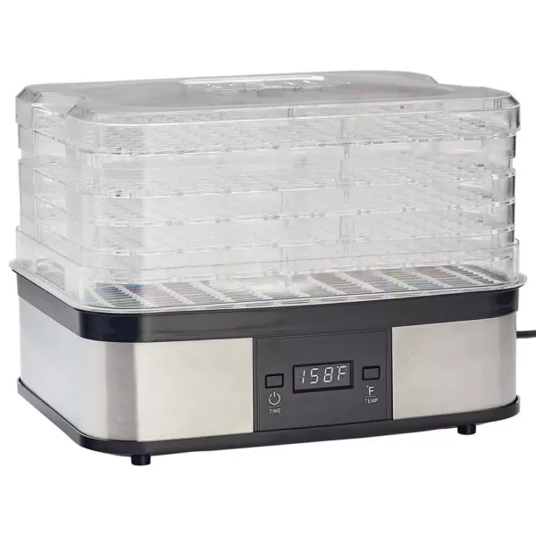 LEM 5-Tray Clear and Black Food Dehydrator