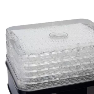 LEM 5-Tray Clear and Black Food Dehydrator