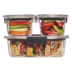 Rubbermaid Brilliance 6-Piece Lunch Sandwich Food Storage Container Set