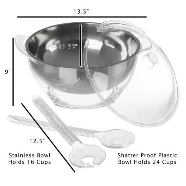 Classic Cuisine 5-Piece Salad Bowl Serving Dish Set