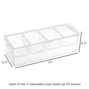 Classic Cuisine Cold Condiment Tray with Ice Chamber