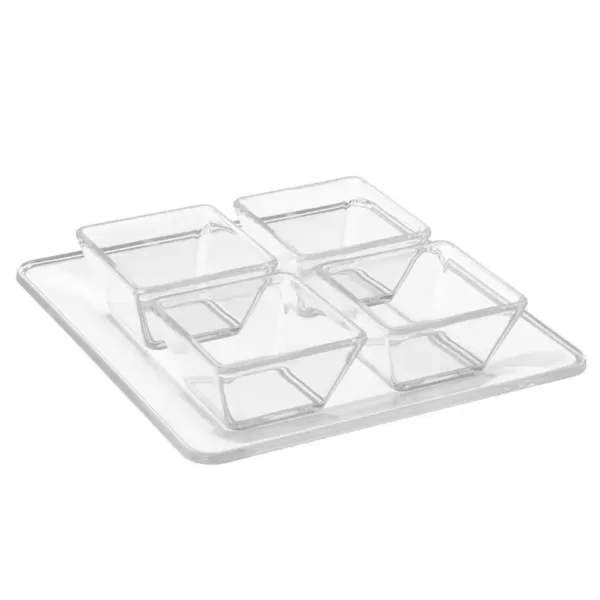 Classic Cuisine 4-Dish Serving Tray Set