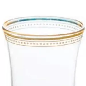 Abigails 11 oz. Clear Tumbler with Gold Trim (Set of 4)