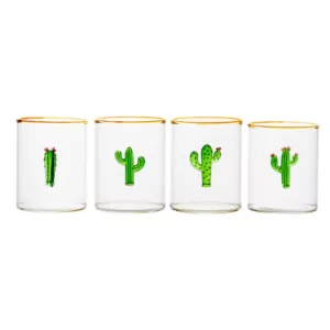 Abigails 8 oz. Aztec Cactus Tumbler (Set of 4)