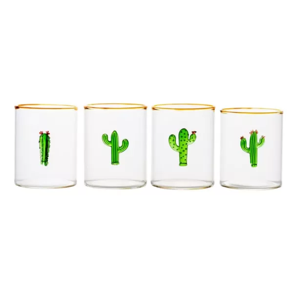 Abigails 8 oz. Aztec Cactus Tumbler (Set of 4)