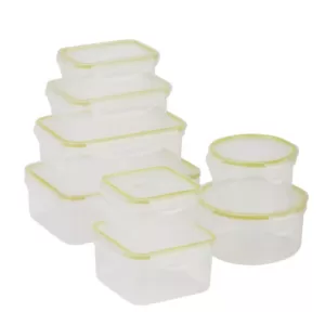 Honey-Can-Do 16-Piece Clear Locking Plastic Food Container Set