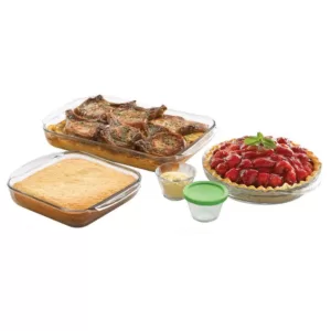 Libbey Baker's Basics 7-Piece Glass Bakeware Set with 4 Lids