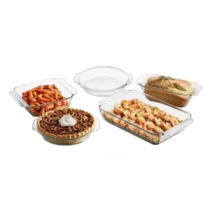 Libbey Baker's Premium 5-Piece Assorted Glass Baker Set