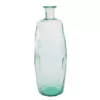 LITTON LANE Extra Large Decorative Soda Lime Glass Flower Vase with Angular, Geometric Body