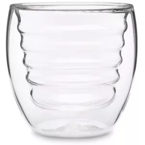 Ozeri Curva Artisan Series 8 oz. Double Wall Beverage Glasses and Tumblers (Set of 4)