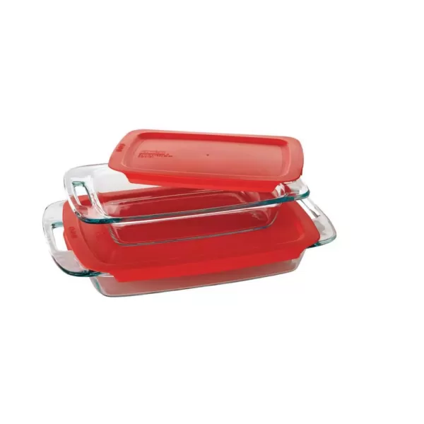 Pyrex Easy Grab 4-Piece Glass Bakeware Set