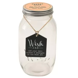 Stonebriar Collection Top Shelf Glass Bucket List Wish Jar