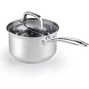 Cook N Home 3 qt. Stainless Steel Sauce Pan with Glass Lid