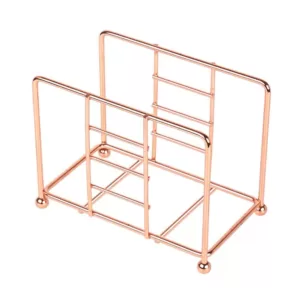 Creative Home Copper Plated Metal Napkin Holder Kitchen Table Tissue Dispenser, 5-1/2 x 3-1/4