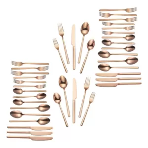 Home Decorators Collection Brenner 40-Piece Stainless Steel 18/0 with Copper Finish Flatware Set (Service for 8)