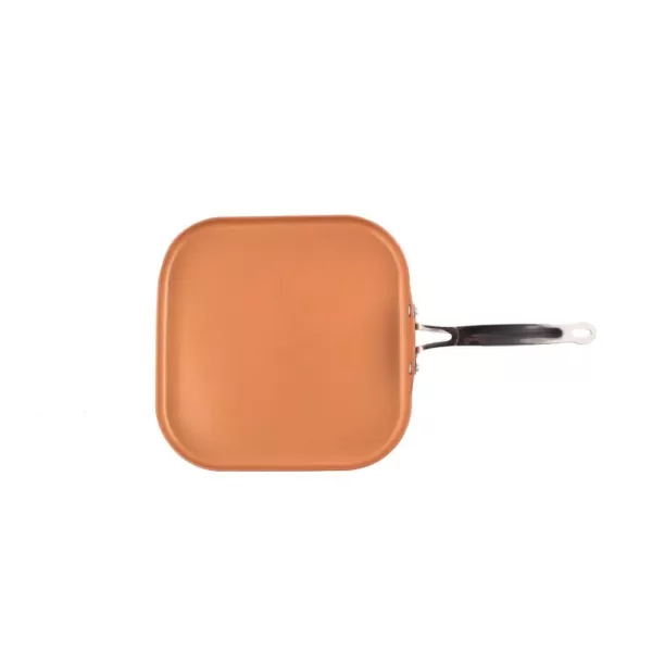 MasterPan Original Copper Pan 11 in. Aluminum Nonstick Griddle in Copper