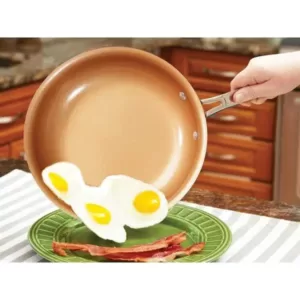 MasterPan Original Copper Pan 12 in. Aluminum Nonstick Frying Pan in Copper