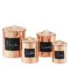 Old Dutch Decor Copper Chalkboard Canister Set (4-Piece)