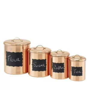 Old Dutch Decor Copper Chalkboard Canister Set (4-Piece)