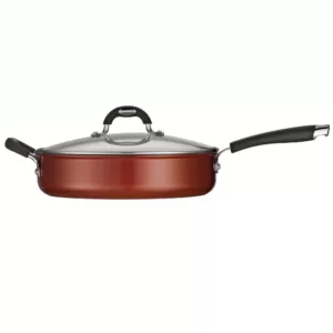 Tramontina Style Ceramica 11 in. Aluminum Ceramic Nonstick Skillet in Copper with Glass Lid